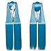 S-noilite® 32"/40" Fashion Vocaloid Hatsune Miku Cosplay Wigs Straight Hair Piece + 2 Ponytails Full Wig UK Ship (32" /80cm, Blue)
