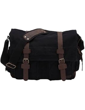Herren Tasche, berchirly Vintage Military Herren Canvas Messenger Bag passt 37,3–43,2cm Laptop