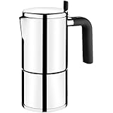 BRA Bali - Cafetera italiana, capacidad 10 tazas, acero inoxidable, 18/10