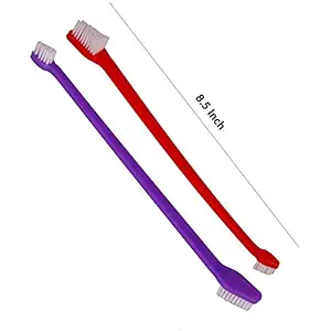 Santosh Enterprises Double Headed Pets Cleaning Dental Toothbrush for Dogs - Set of 2