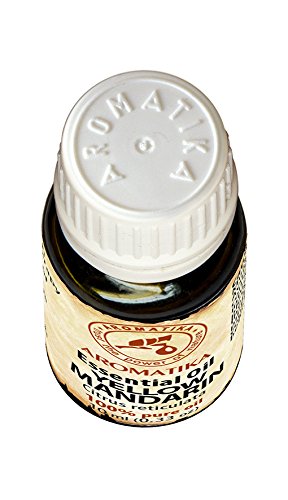 Mandarine Öl 100 % naturreines ätherisches 10ml 0,33 oz, Reine & Natürliche Gelb Mandarinen Öl, Citrus reticulate, Italien – für guten Schlaf / Beauty / Stressabbau/ Baden / Dehnungsstreifen / Gewichtsverlust / Anti Cellulite Wirkung / Körperpflege / Wellness / Schönheit /Aromatherapie / Entspannung /Massage / SPA/ Aroma Diffuser / Duftlampe / Raumbeduftung / Kosmetik Kosmetikanreicherung / Aromatherapeutische / Unverdünntes /Therapeutische / Alternative medizin; Glasflasche, von AROMATIKA - 4