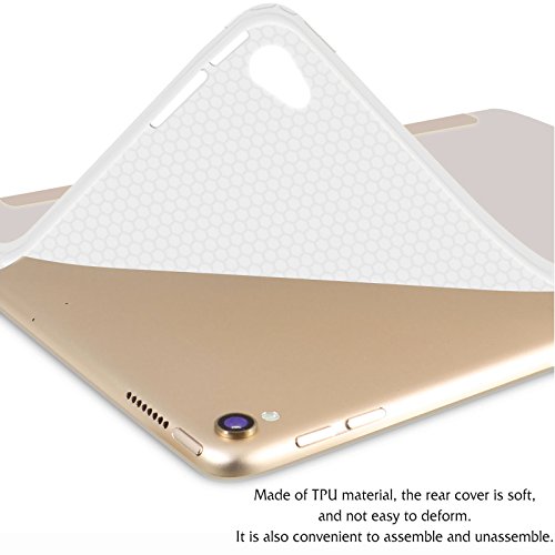 iPad Pro 10,5 Hülle, Infiland Ultra Smart Slim Lightweight TPU Schutzhülle Cover für Apple Neu iPad Pro 10,5″ Display 2017(mit Auto Schlaf / Wach Funktion)(Goldene) - 6