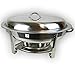 Produktbild Ovaler Chafing Dish Speisenwärmer Warmhaltebehälter aus Edelstahl