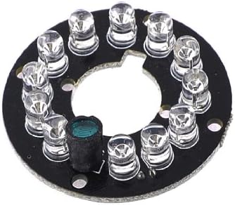 sourcing map CCTV CCD Camera 12 LED Lamp IR Infrared Board Plate