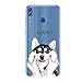 Produktbild Homikon Silikon Hülle Karikatur TPU Tasche Handyhülle Transparente Durchsichtig Kirstall Clear Ultra Dünn Schutzhülle Stoßdämpfend Soft Case Cover Kompatibel mit Huawei Honor 8X Max - Hund