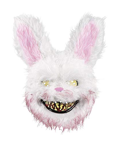 Preisvergleich Produktbild Boland 72213 Gesichtsmaske Horror Hase, Weiß