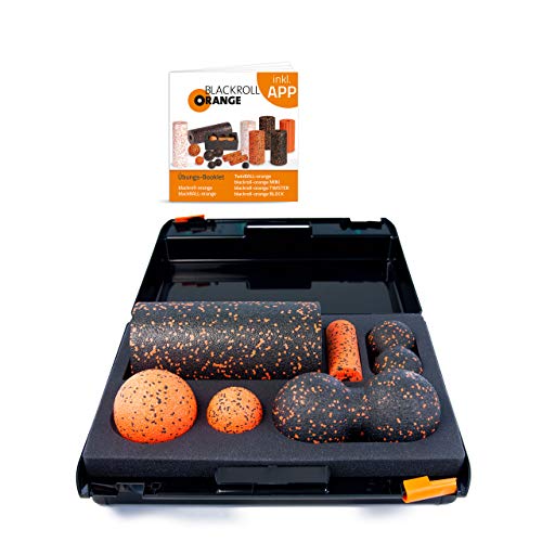 Blackroll Orange SMR-Set - mit Faszienrolle (Standard), Faszienrolle mini, Twinball (8 & 12 cm), Faszienball (8 & 12 cm)