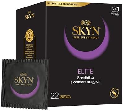 SKYN Elite - Preservativi Senza Lattice in Poliisoprene - Ultramorbidi e Ultrasottili, 22 Pezzi
