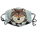 Produktbild Anti-Staub-Maske Zoo Portraits Wolf Anti-Verschmutzung, waschbar, wiederverwendbare Mundmasken
