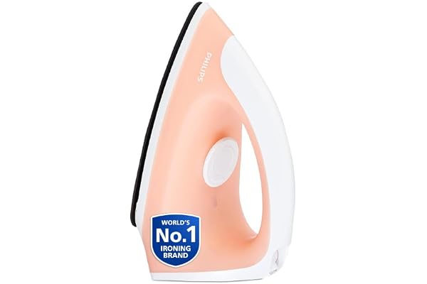 Philips GC097/50 750-Watt Dry Iron (World no. 1 Ironing Brand), Light & Easy to Use, Powerful 750 Watt Heat up with a comfora