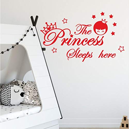Preisvergleich Produktbild TANJINLOU Kunst Wandaufkleber Neues Angebot DIY Abnehmbare Prinzessin Schlafenden Wandaufkleber Kunst Vinyl Aufkleber Hause Baby Mädchen Kinderzimmer Schlafzimmer Schlafsaal Dekoration 54 * 32 cm