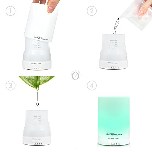 Pro Breeze Ultraschall Aroma Diffuser und Luftbefeuchter mit 7 wechselnde Farb-LED. Aromatherapie für Zuhause, im Büro und im Spa - 5