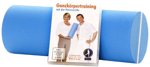 FLEXI-SPORTS® Fitnessrolle inkl. Trainingsprogramm auf DVD, blau/weiß, 1751