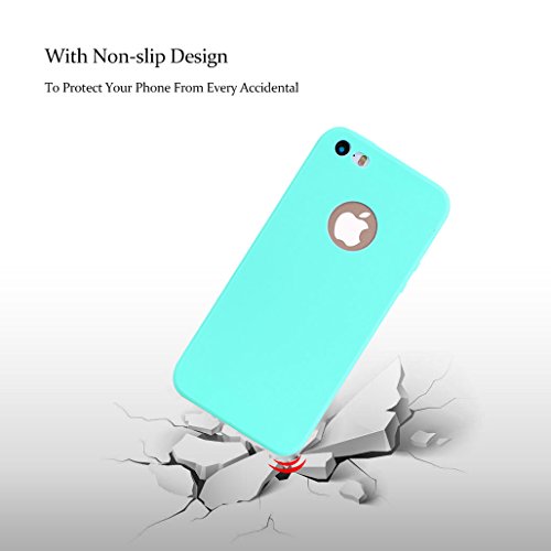 2x Funda iPhone 5 5S SE  XiDe Carcasa Ultra Delgado Ligero Silicona con Anti-Ara  azos Espalda Carcasa Absorci  n de impacto Armor Elegante Funda para iPhone 5 5S SE - Verde   Rojo