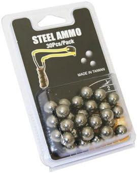 Anglo Arms Steel Round Ball Ammo for Slingshot slingshot 30 Pack – Sports Spinner Spinner Metal Frame, High Speed, steel ammo