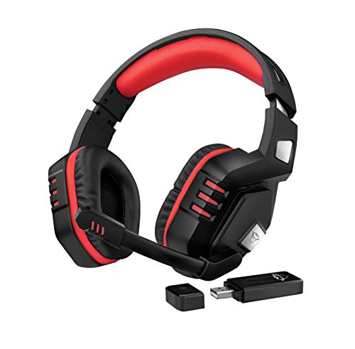 Trust GXT 390 Juga Cuffie gaming wireless per PC e PS4, Nero