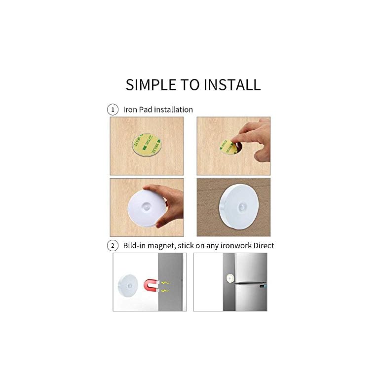 Luz Nocturna, JINPXI Luz Noche LED con Sensor de Movimiento Recargable