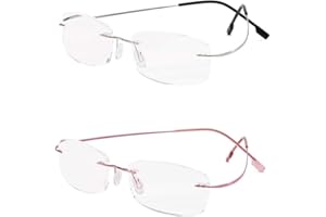 KoKoBin Lunettes de lecture sans bord super Light Titan Aide à la lecture pour femmes et hommes