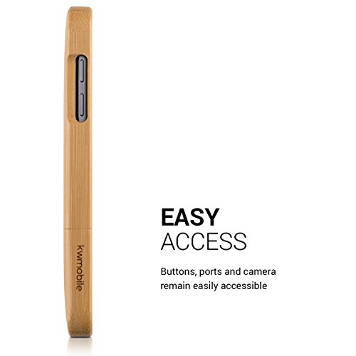 kwmobile Funda para Samsung Galaxy S7 - Carcasa Protectora de  bamb    para m  vil - Case  Duro  en  marr  n Claro 