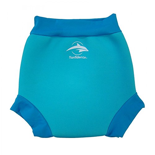 Konfidence NeoNappy Swim Nappy Cover - Blue/Cyan ,Medium (6 to 9 kg)