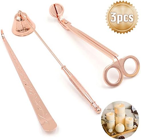 iNeith Candle Snuffer, Wick Trimmer, Wick Dipper 3PCS Candle Candle Cover Tool Stainless Steel