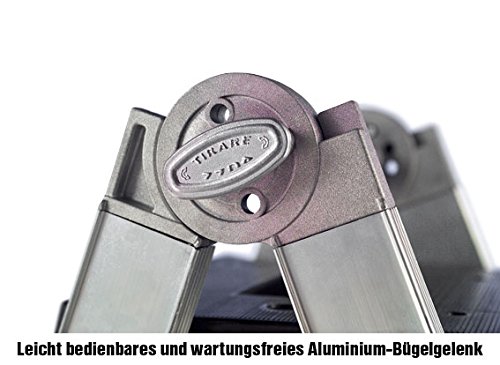 Aluminium Multifunktions-Teleskopleiter mit 10+10 Sprossen als längenverstellbare Anlegeleiter, höhenverstellbare beidseitige Stehleiter und Treppenleiter - 5