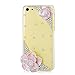 Produktbild Spritech (TM) 3D Handmade Feashion Frauen LuxuxRhinestone Design Bling Rosa Rosen-Dekor-freie harte Caver iPod Touch 6