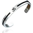 Saizen Silver Plated Brass Om Kada for Men and Boys