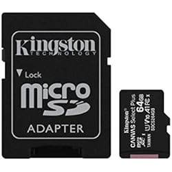 Kingston Canvas Select Plus Tarjeta microSD, SDCS2/64GB Class 10 con Adaptador SD
