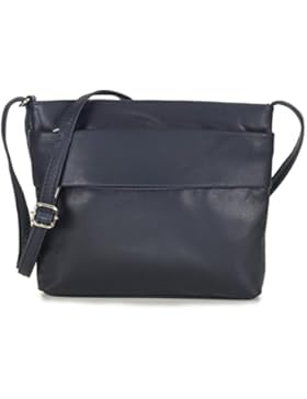 Taschenloft kleine Umhängetasche Leder für Damen Handtasche Crossbody Bag Dunkelblau Blau Navy