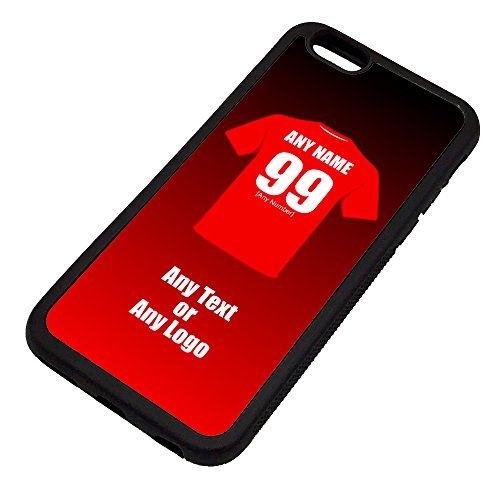 UNIGIFT Personalised Gift - Nottingham Forest iPhone 6 / 6s Case (Black, Football Club Design Theme) - Any Name/Message on Your Unique - Apple TPU Mobile Cover - The Reds