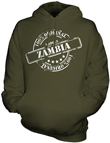 Made In Zambia - Unisex Hoodie - Mens/Womens/Ladies, Size Medium, Colour Mint...
