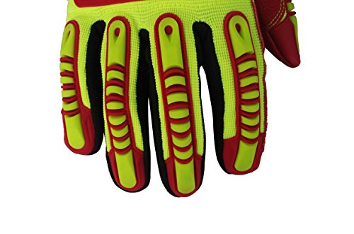Seibertron HIGH-VIS HRIG Impact Schutz Deep Grip Ölbeständiger Schlagschutz Ölfeld Sicherheit Rigger Handschuhe CE EN388 4132 - 4
