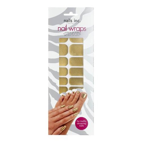 Nails Inc Solid Gold Nail Wraps - Pack of 24 Wraps