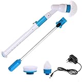 SIEGES Victoire Spin Scrubber Brosse de nettoyage Accessoire de nettoyage électrique avec 3 brosses pour salle de bain, Toilettes, douche, cuisine
