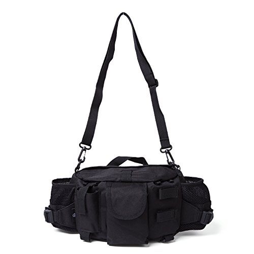 Herren Größ Outdoor Gürteltasche mit Trinkflasche Wasserkocher Zwei-Tasche Bauchtasche - 4