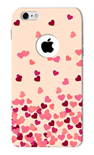 Oye Stuff Hearts/Love Printed Designer Case, Slim and Light Weight Back Cover for iPhone 6s Plus Round Hole