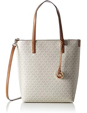 Michael Kors Damen Hayley Large Ns Top Zip Tote Business Tasche, Beige (Vanilla/Acorn), 13 x 34 x 28 cm