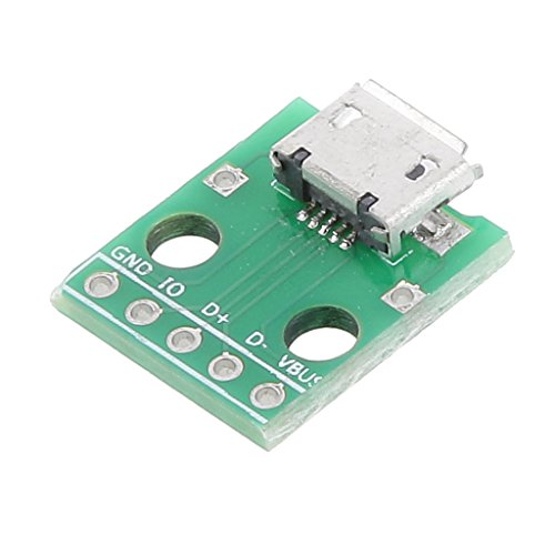 MagiDeal Micro-USB-Buchse Anschluss B Typ PCB-Konverter Zu Tauchen Adapter 5pin - 5