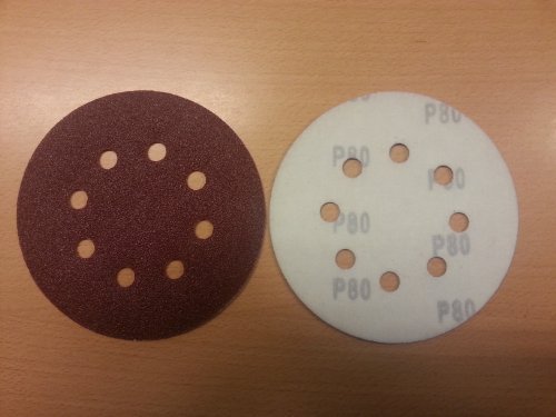 25 Stück SBS Klett-Schleifscheiben Ø 125 mm Körnung 180 für Exzenter-Schleifer 8 Loch