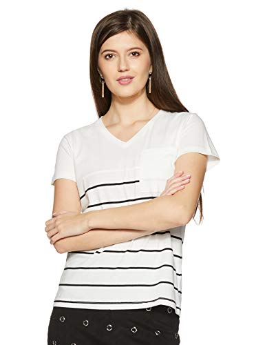 Symbol Amazon Brand Womens Striped Regular Fit T-Shirt RS.269 (70.00% Off) - Amazon Symbol Amazon Brand Womens Striped Regular Fit T-Shirt RS.269 (70.00% Off) - Amazon