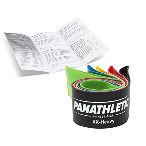 Fitnessbänder / Widerstandsbänder, 5er Set mit e-Anleitung und Tragebeutel – 5x Fitnessband, Widerstandsband, Gymnastikband, Trainingsband, Übungsband, Fitness Band, Gymnastikbänder, Trainingsbänder, Loop Bänder, Mini Bands, Übungsbänder - 4