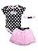 xhorizon FLK Baby Lovely Clothes Jumpsuit Romper Dot Princess Dress Hair Band Set