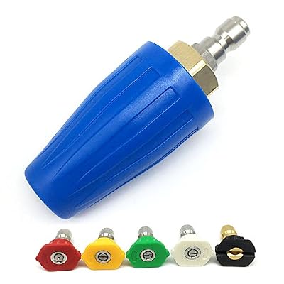 YOKING Buse turbo pour nettoyeurs haute pression, yoking yk-4b45 N, 4000 PSI & # xff0 C ; 4.5gpm avec prise 1/10,2 cm QD, bleu (Buse en céramique Taille 4,5) 030 nozzle