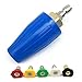 Produktbild YOKING Turbo Düse für Hochdruckreiniger & Spray Düse Tipps Kit (0 °, 15 °, 25 °, 40 °, 65 yk-4b45 N, 4000 PSI & #-; 4.5gpm mit 1/10,2 cm QD Stecker, blau (Keramik Düse Größe 4,5)