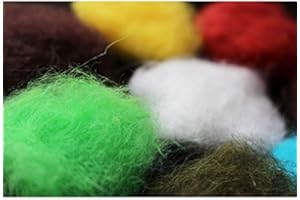 TIGOFLY Bindematerial für Angelköder, weiche Faserhaare zum Fliegenbinden, 8-farbig, gemischt