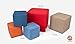 Arketi-com Ottoman Cube Orange Polyurethane High Density Height cm 45 Side cm 45 Hand Made in Italy