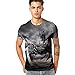 Produktbild Beikoard Herren 3D Drucken T-Shirt Casual Lustig Top Elastisches Kurzarm Tee Fitness Training Sportshirt