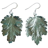 Gemshine Handmade - Ohrringe - 925 Silber - Blatt - Natur - 4 cm