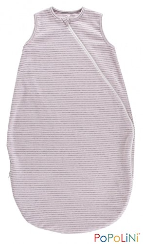 Popolini Sommer-Schlafsack blau-grau Bio-Baumwolle (einlagig, ungefüttert)